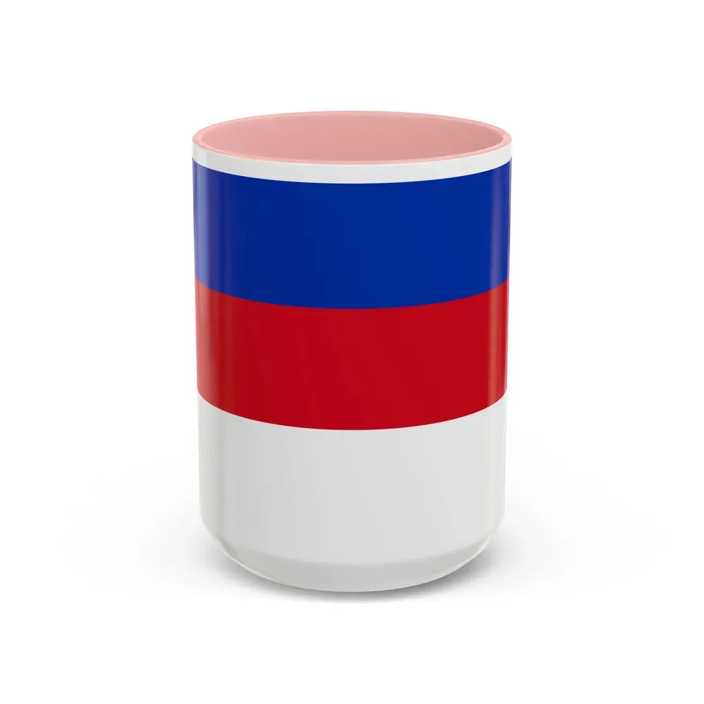 Flag of Sorbs Germany - Accent Coffee Mug 15oz Pink - Go Mug Yourself
