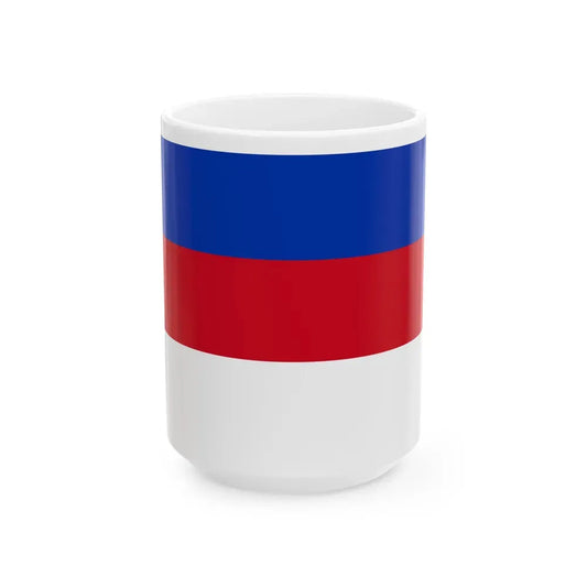 Flag of Sorbs Germany - White Coffee Mug 15oz - Go Mug Yourself