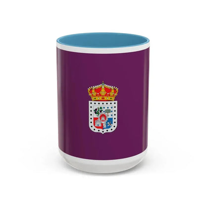 Flag of Soria Spain - Accent Coffee Mug 15oz Light Blue - Go Mug Yourself