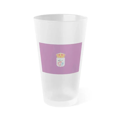 Flag of Soria Spain - Frosted Pint Glass 16oz 16oz Frosted - Go Mug Yourself