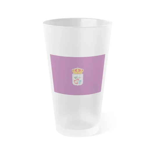 Flag of Soria Spain - Frosted Pint Glass 16oz 16oz Frosted - Go Mug Yourself