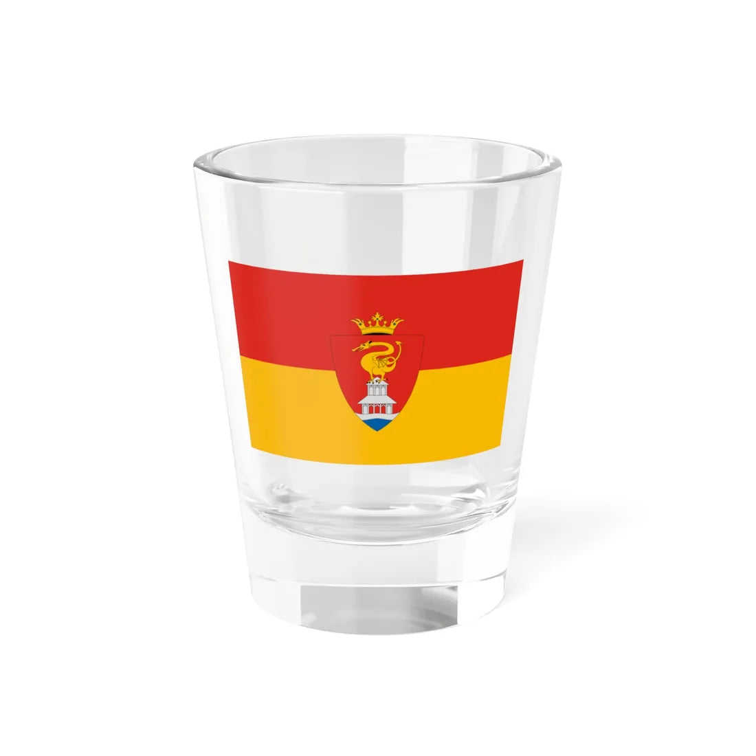 Flag of Sorkikapolna (Hungary) Shot Glass 1.5oz 1.5oz - Go Mug Yourself
