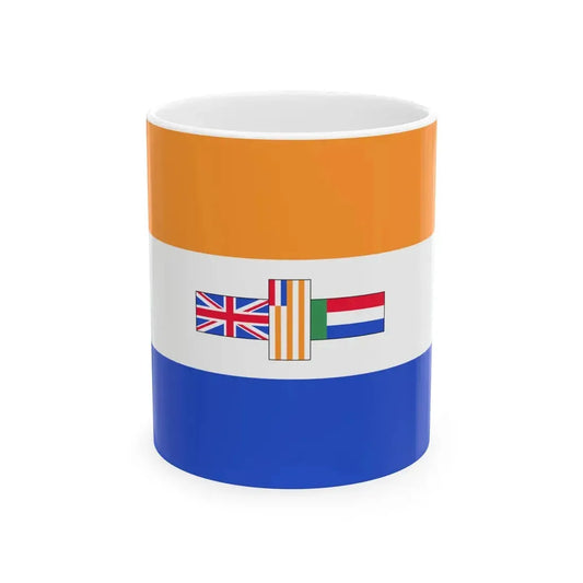 Flag of South Africa 1982-1994 1-2 (Namibia) White Coffee Mug 11oz - Go Mug Yourself