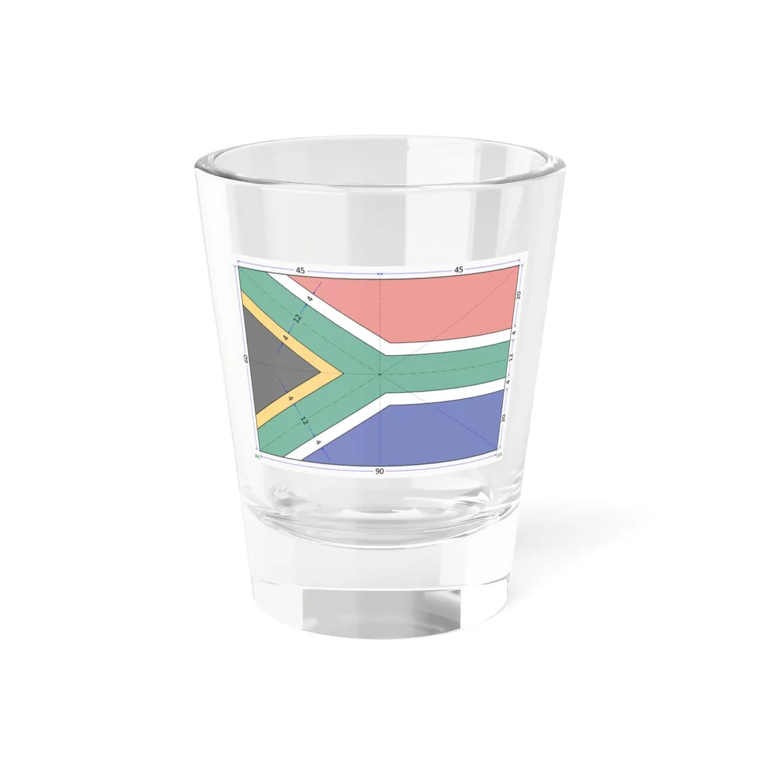 Flag of South Africa construction sheet (South Africa) Shot Glass 1.5oz 1.5oz - Go Mug Yourself