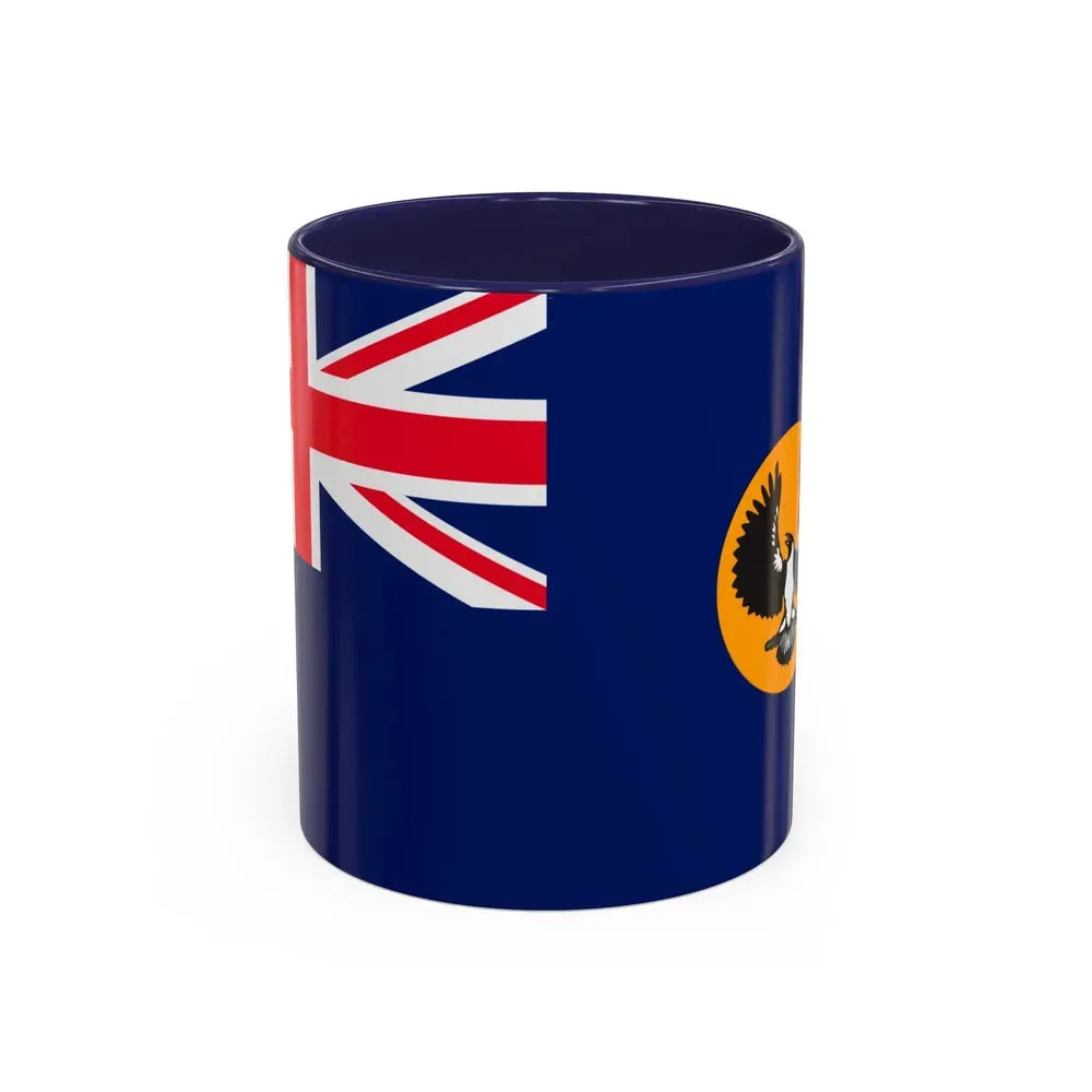 Flag of South Australia - Accent Coffee Mug 11oz Navy - Go Mug Yourself