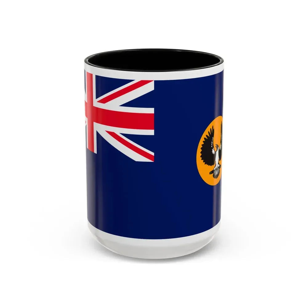 Flag of South Australia - Accent Coffee Mug 15oz Black - Go Mug Yourself