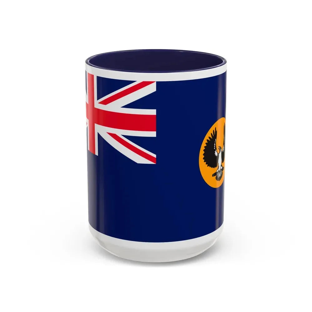Flag of South Australia - Accent Coffee Mug 15oz Navy - Go Mug Yourself