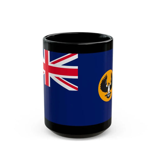 Flag of South Australia - Black Coffee Mug 15oz - Go Mug Yourself