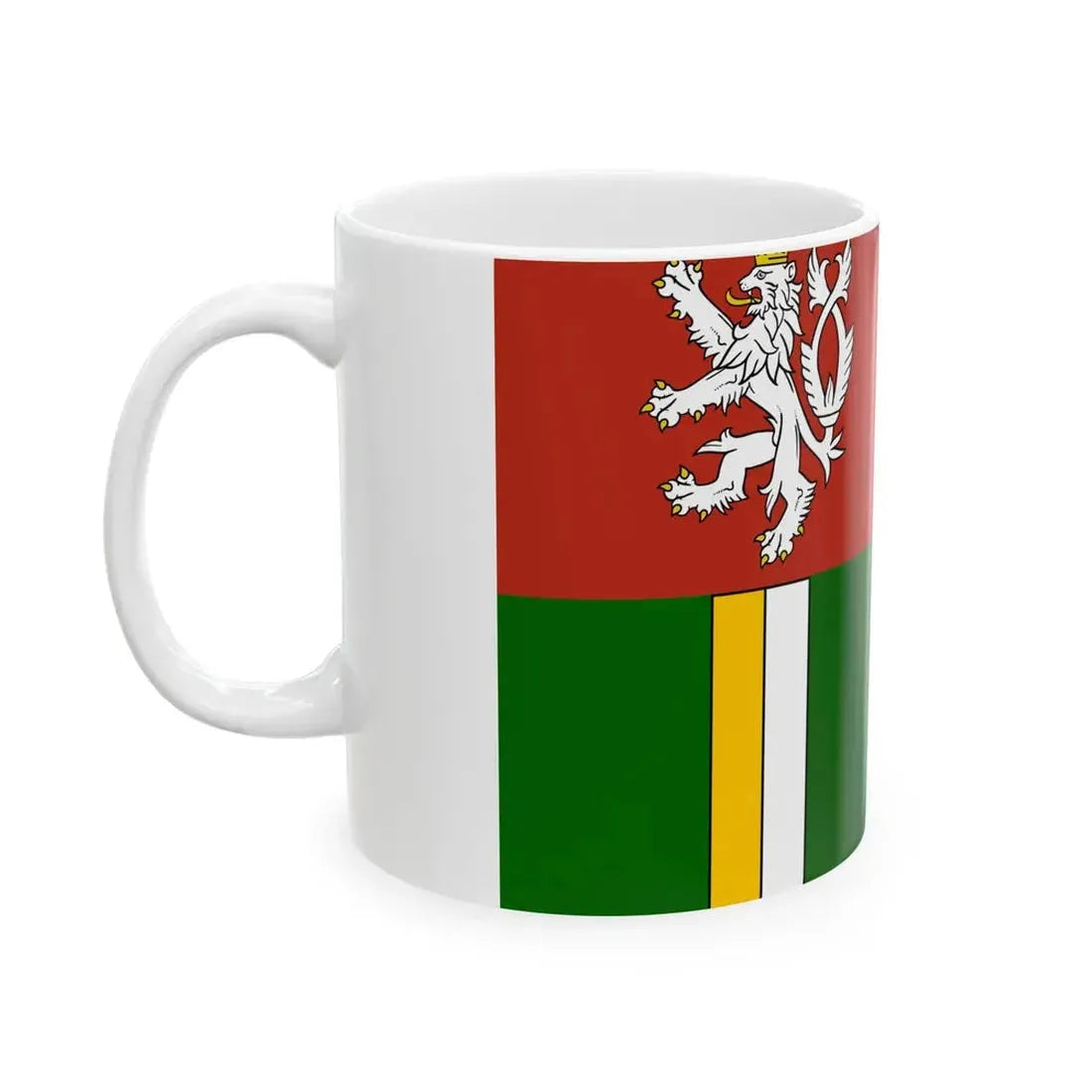 Flag of South Bohemian Region (Czech Republic) White Coffee Mug - Go Mug Yourself
