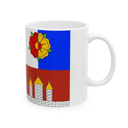 Flag of South Bohemian Region (Czech Republic) White Coffee Mug - Go Mug Yourself