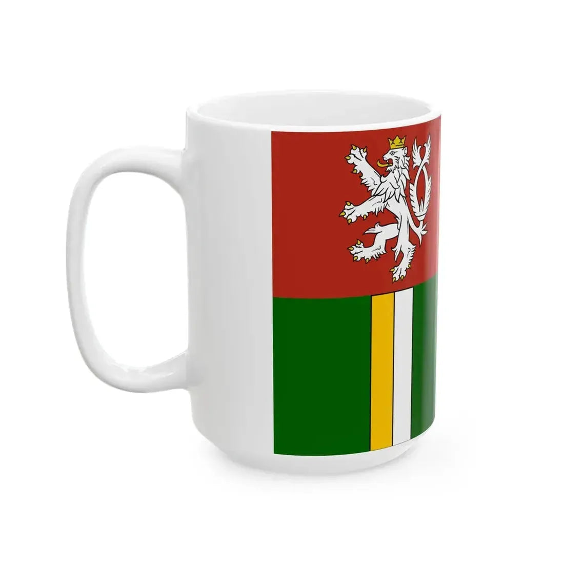 Flag of South Bohemian Region (Czech Republic) White Coffee Mug - Go Mug Yourself