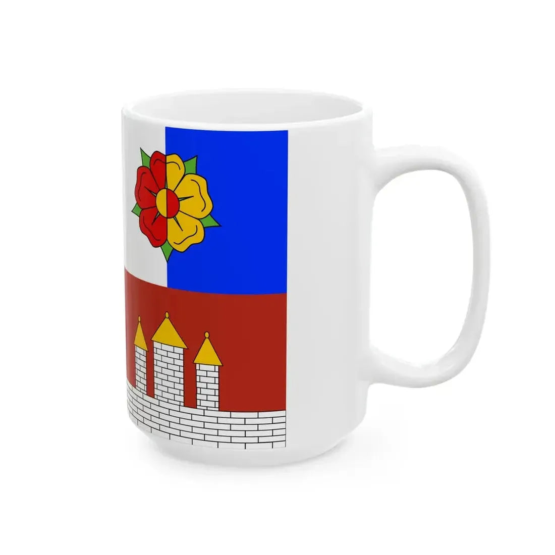 Flag of South Bohemian Region (Czech Republic) White Coffee Mug - Go Mug Yourself