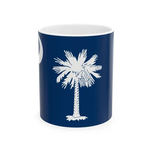 Flag of South Carolina 3-2 (United States) White Coffee Mug 11oz - Go Mug Yourself