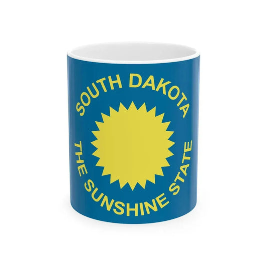 Flag of South Dakota 1909-1963 (United States) White Coffee Mug 11oz - Go Mug Yourself