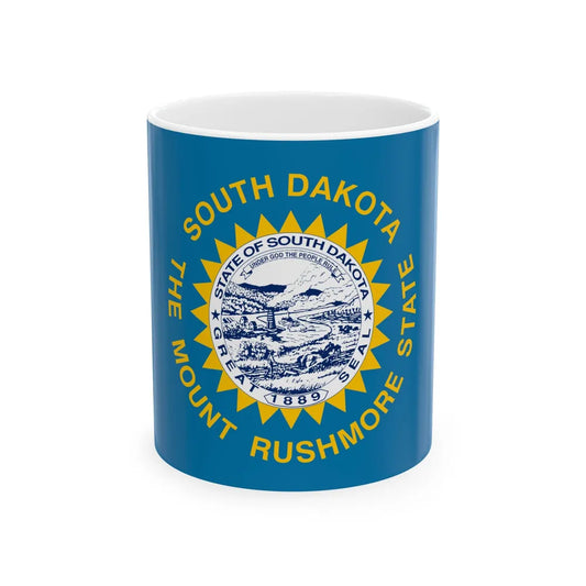 Flag of South Dakota (United States) White Coffee Mug 11oz - Go Mug Yourself
