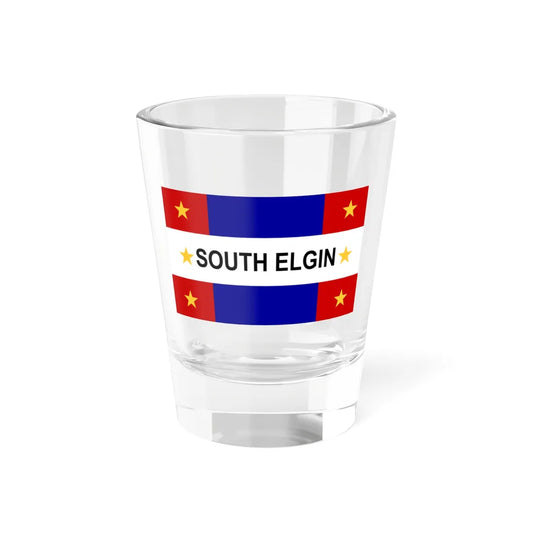 Flag of South Elgin Illinois (United States) Shot Glass 1.5oz 1.5oz - Go Mug Yourself