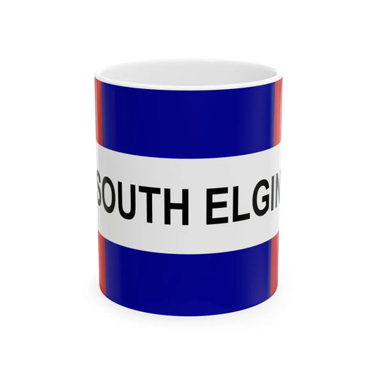 Flag of South Elgin Illinois (United States) White Coffee Mug 11oz - Go Mug Yourself