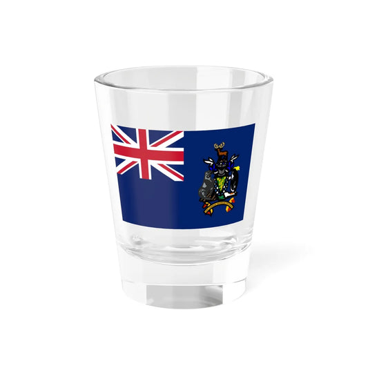 Flag of South Georgia and the South Sandwich Islands 3-2 (United Kingdom) Shot Glass 1.5oz 1.5oz - Go Mug Yourself