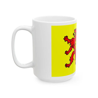 Flag of South Holland Netherlands - White Coffee Mug-Go Mug Yourself