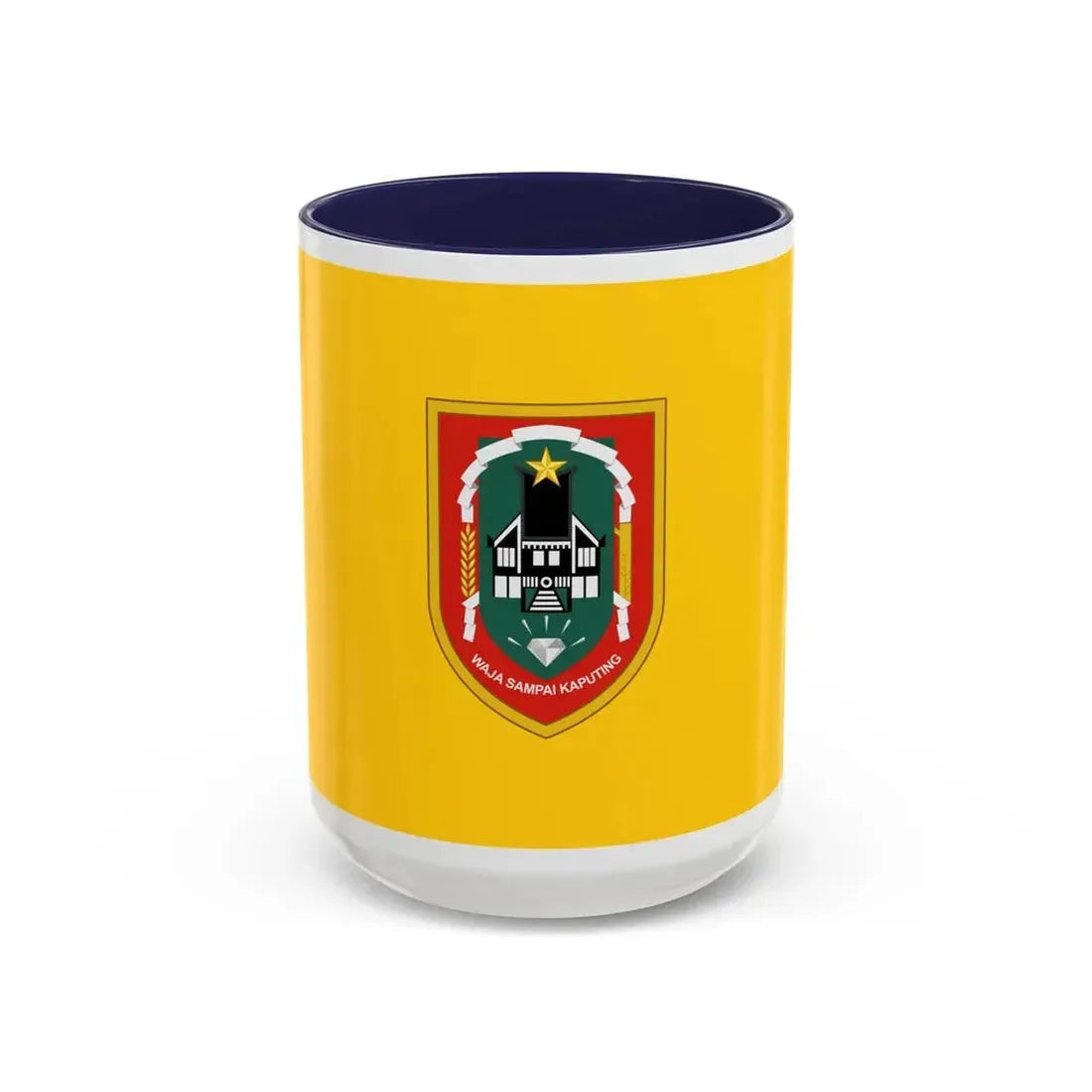 Flag of South Kalimantan Indonesia - Accent Coffee Mug 15oz Navy - Go Mug Yourself