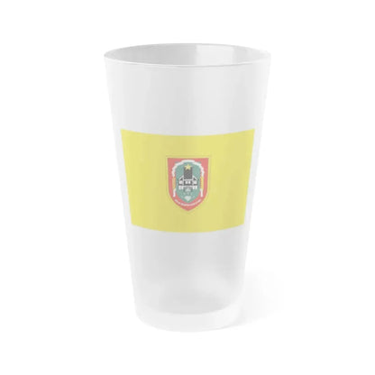 Flag of South Kalimantan Indonesia - Frosted Pint Glass 16oz 16oz Frosted - Go Mug Yourself