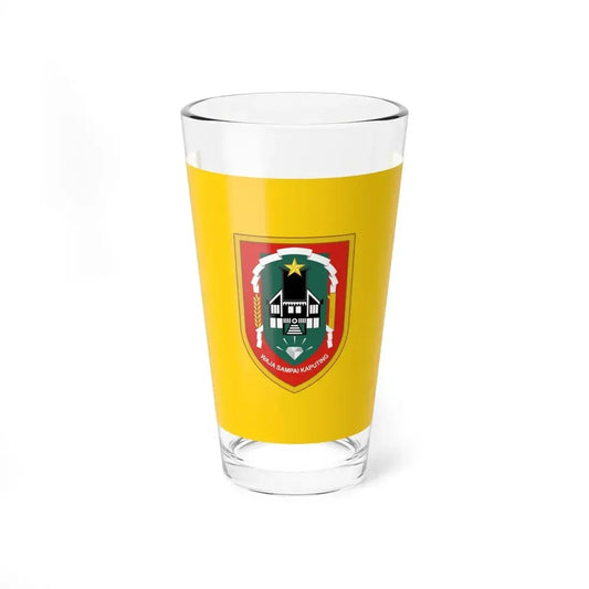 Flag of South Kalimantan Indonesia - Pint Glass 16oz 16oz - Go Mug Yourself