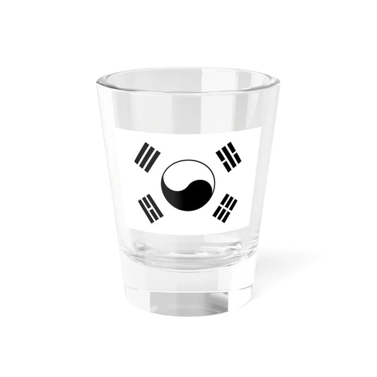 Flag of South Korea black and white (Korea) Shot Glass 1.5oz 1.5oz - Go Mug Yourself