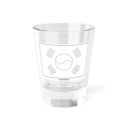 Flag of South Korea colouring page (Korea) Shot Glass 1.5oz 1.5oz - Go Mug Yourself