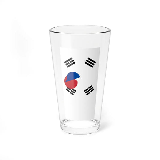 Flag of South Korea vertical (Korea) Pint Glass 16oz 16oz - Go Mug Yourself