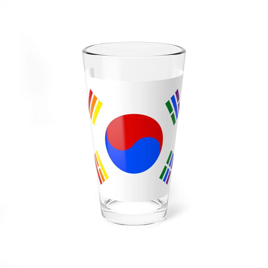 Flag of South Korean LGBT 2 (Korea) Pint Glass 16oz 16oz - Go Mug Yourself