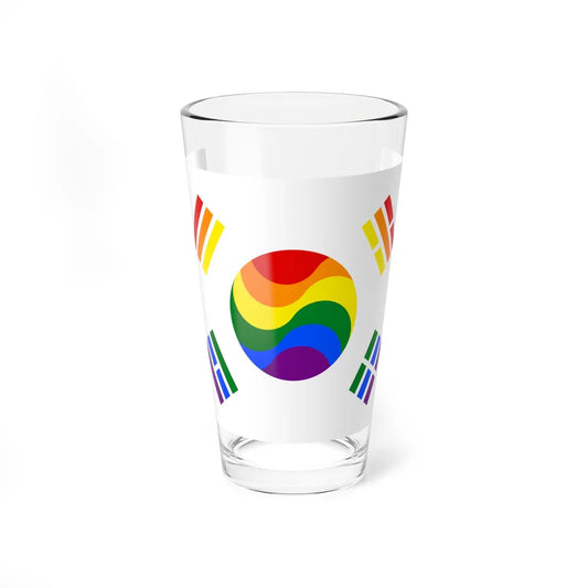 Flag of South Korean LGBT (Korea) Pint Glass 16oz 16oz - Go Mug Yourself