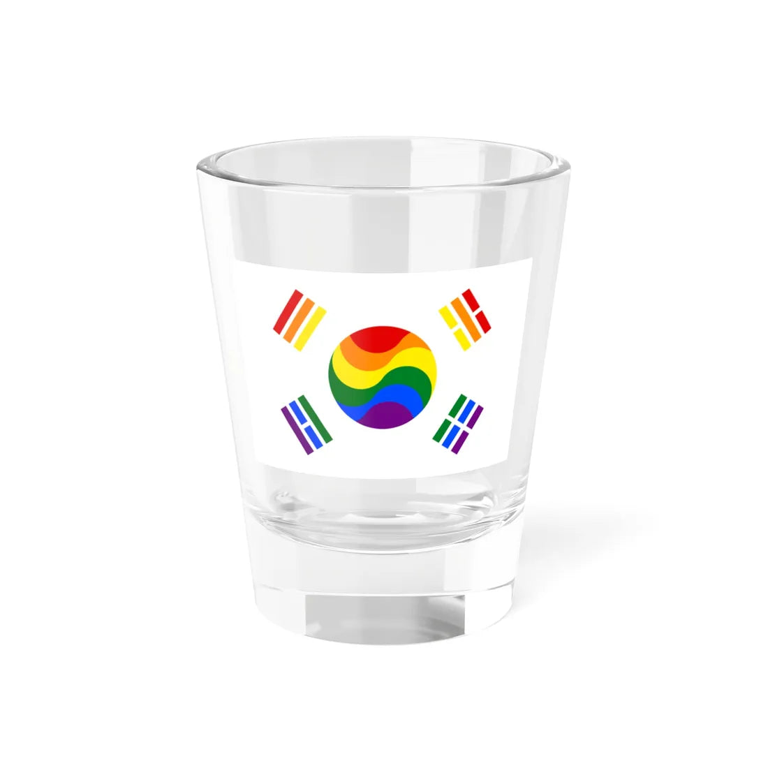 Flag of South Korean LGBT (Korea) Shot Glass 1.5oz 1.5oz - Go Mug Yourself