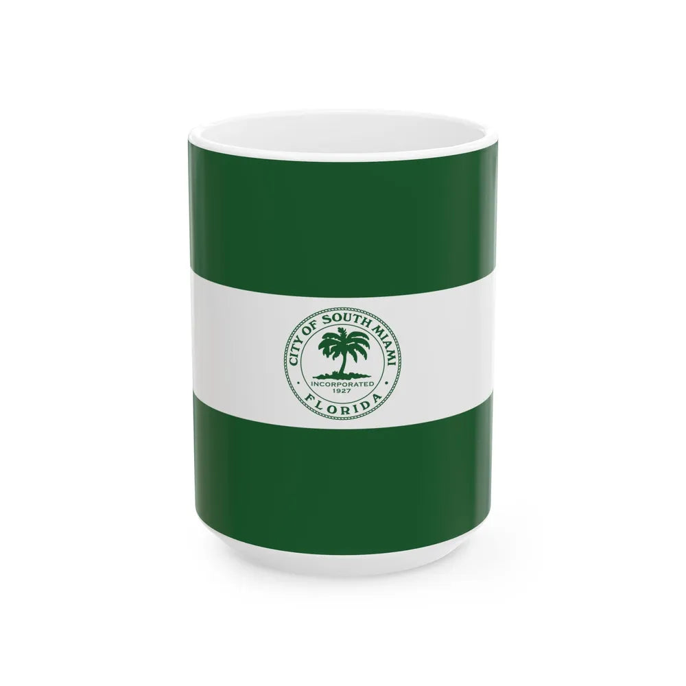 Flag of South Miami Florida (United States) White Coffee Mug 15oz - Go Mug Yourself