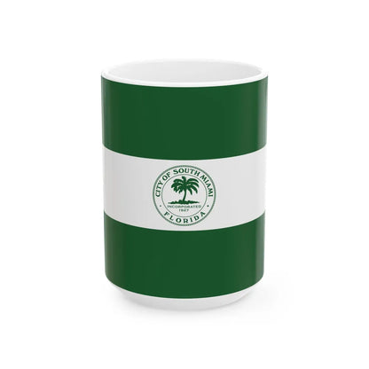 Flag of South Miami Florida (United States) White Coffee Mug 15oz - Go Mug Yourself