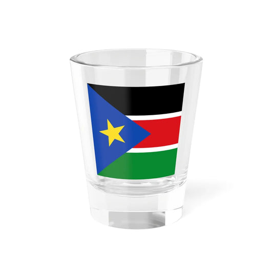Flag of South Sudan 2011-2023 tilted star 1-1 (South Sudan) Shot Glass 1.5oz 1.5oz - Go Mug Yourself