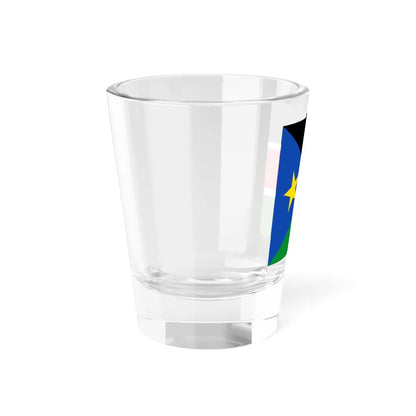 Flag of South Sudan 2011-2023 tilted star 1-1 (South Sudan) Shot Glass 1.5oz - Go Mug Yourself
