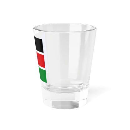 Flag of South Sudan 2011-2023 tilted star 1-1 (South Sudan) Shot Glass 1.5oz - Go Mug Yourself