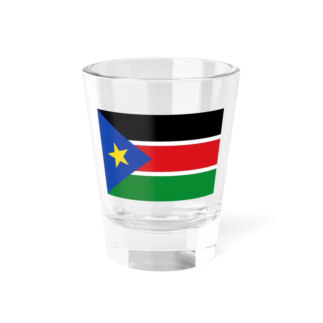 Flag of South Sudan 2011-2023 tilted star 3-2 (South Sudan) Shot Glass 1.5oz 1.5oz - Go Mug Yourself