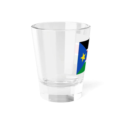 Flag of South Sudan 2011-2023 tilted star 3-2 (South Sudan) Shot Glass 1.5oz - Go Mug Yourself
