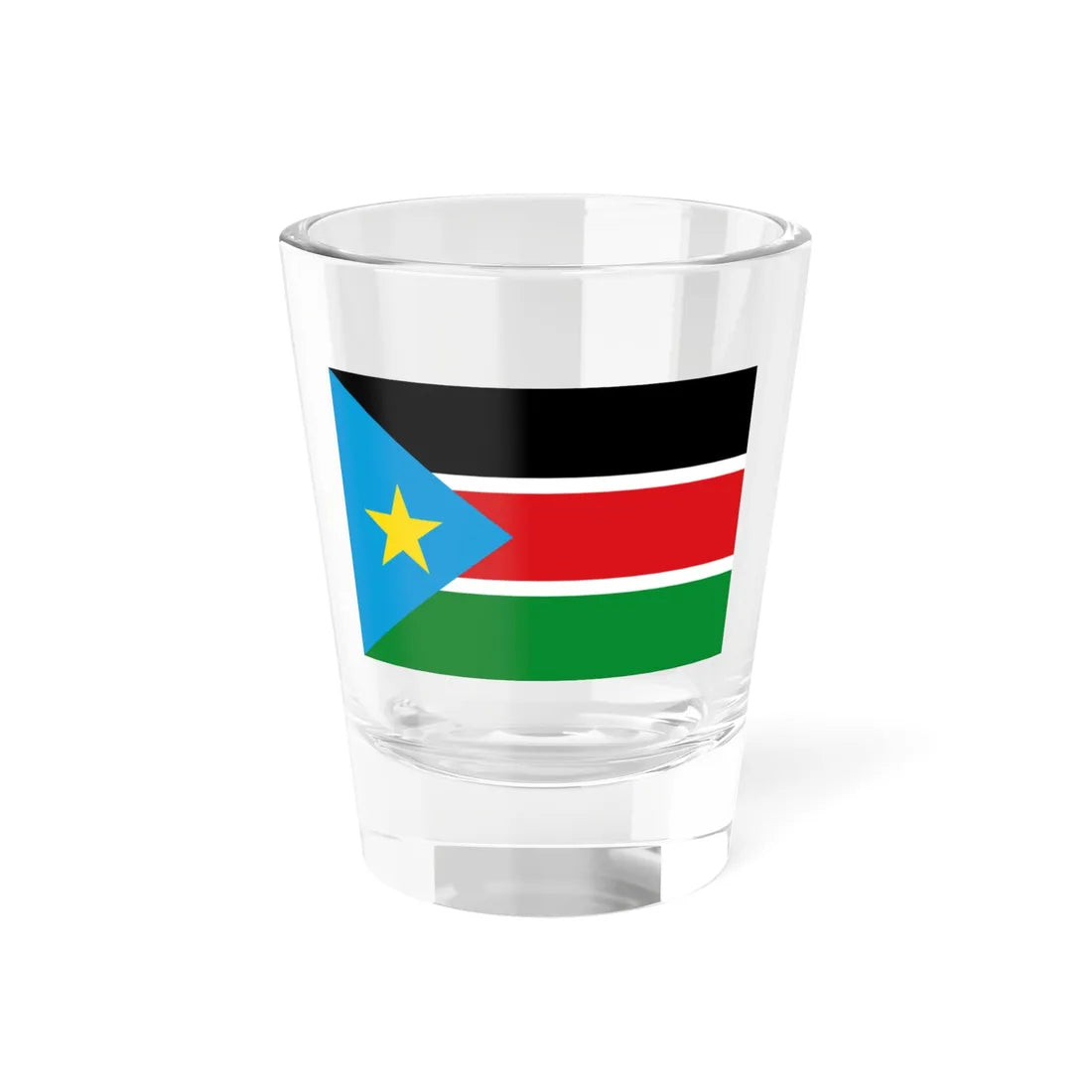 Flag of South Sudan 3-2 (South Sudan) Shot Glass 1.5oz 1.5oz - Go Mug Yourself
