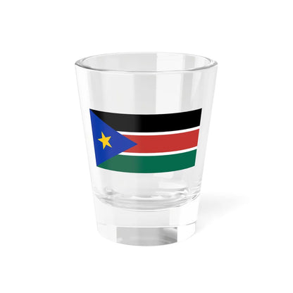 Flag of South Sudan color shades variant (South Sudan) Shot Glass 1.5oz 1.5oz - Go Mug Yourself
