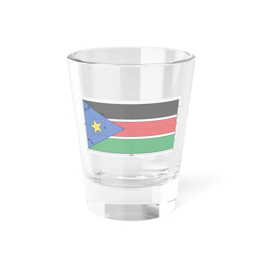 Flag of South Sudan construction sheet (South Sudan) Shot Glass 1.5oz 1.5oz - Go Mug Yourself