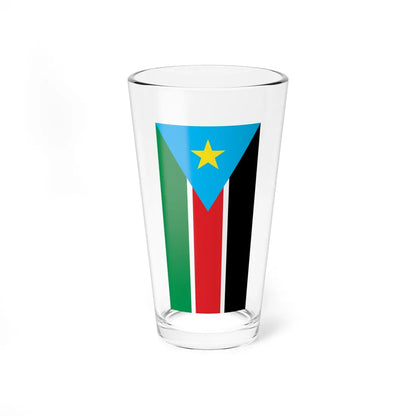 Flag of South Sudan vertical (South Sudan) Pint Glass 16oz 16oz - Go Mug Yourself