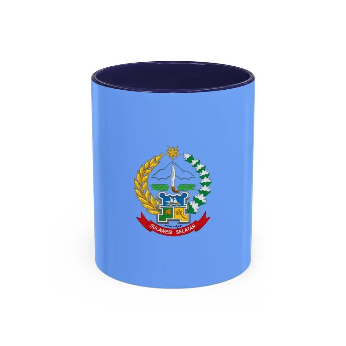 Flag of South Sulawesi Indonesia - Accent Coffee Mug 11oz Navy - Go Mug Yourself