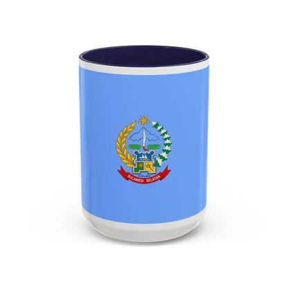 Flag of South Sulawesi Indonesia - Accent Coffee Mug 15oz Navy - Go Mug Yourself