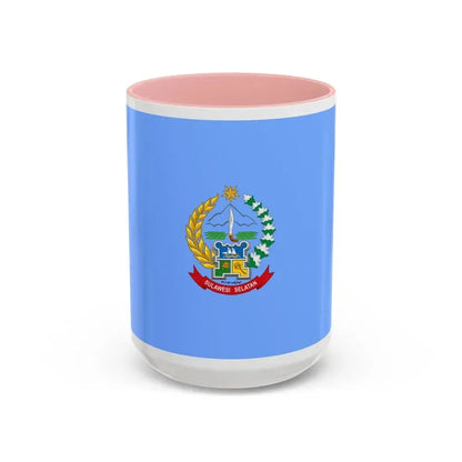 Flag of South Sulawesi Indonesia - Accent Coffee Mug 15oz Pink - Go Mug Yourself