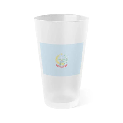 Flag of South Sulawesi Indonesia - Frosted Pint Glass 16oz 16oz Frosted - Go Mug Yourself