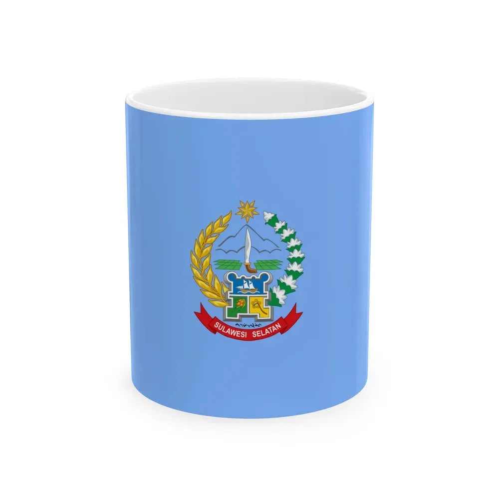 Flag of South Sulawesi Indonesia - White Coffee Mug 11oz - Go Mug Yourself