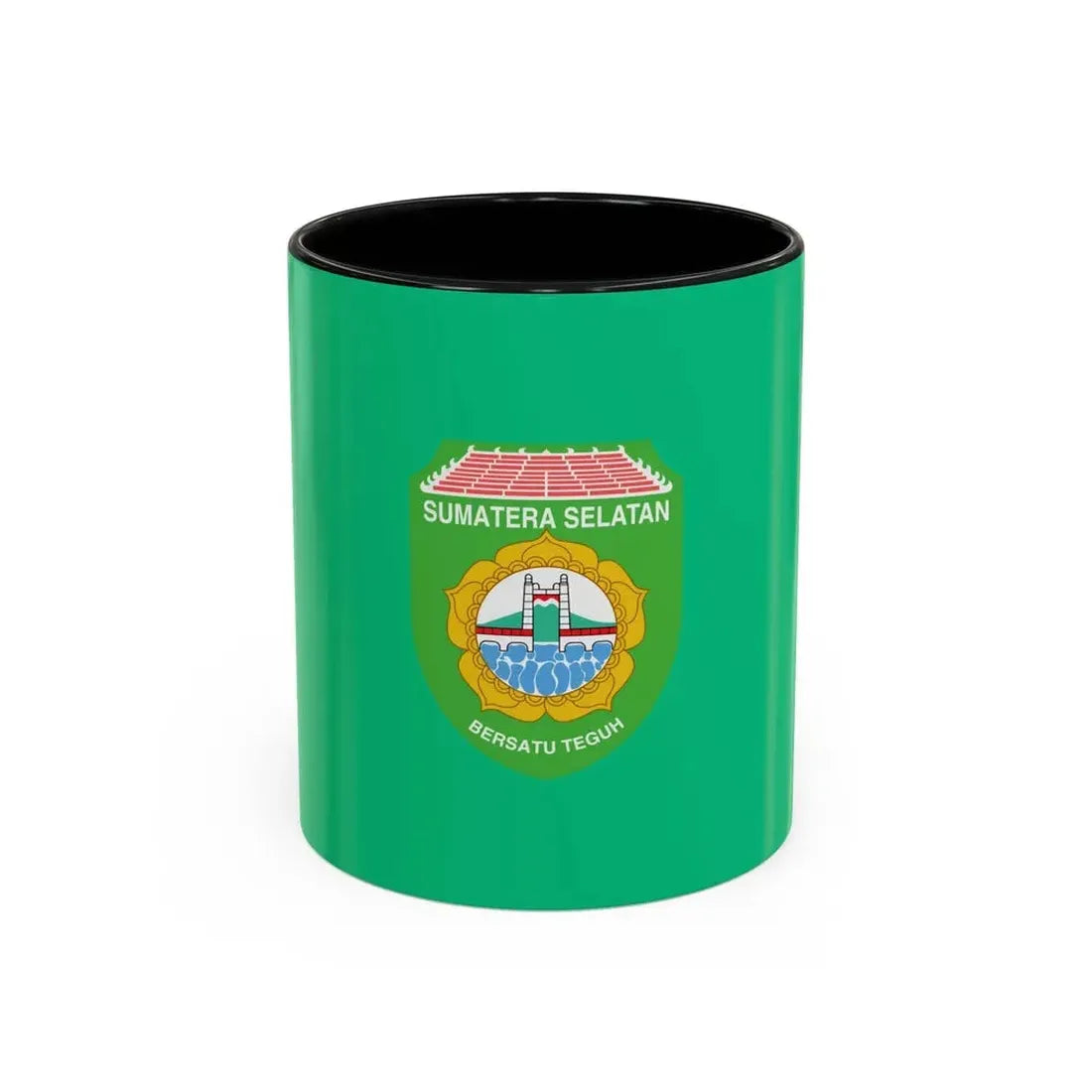 Flag of South Sumatra Indonesia - Accent Coffee Mug 11oz Black - Go Mug Yourself