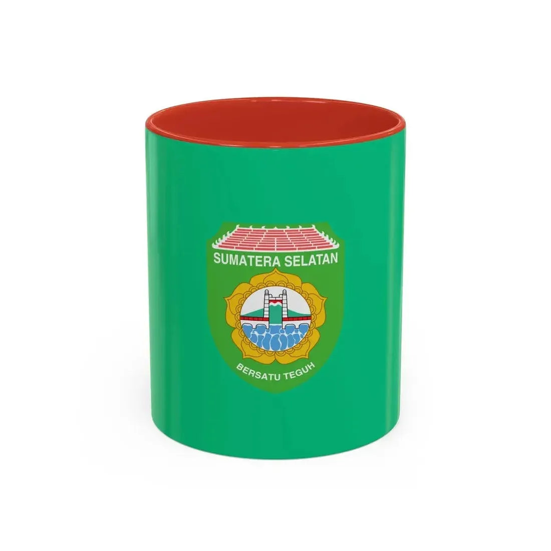 Flag of South Sumatra Indonesia - Accent Coffee Mug 11oz Red - Go Mug Yourself